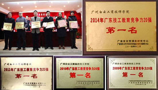广州白云技校排名证书