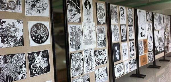 广州市白云工商技师学院艺术系学生作品展-广东技校排名网