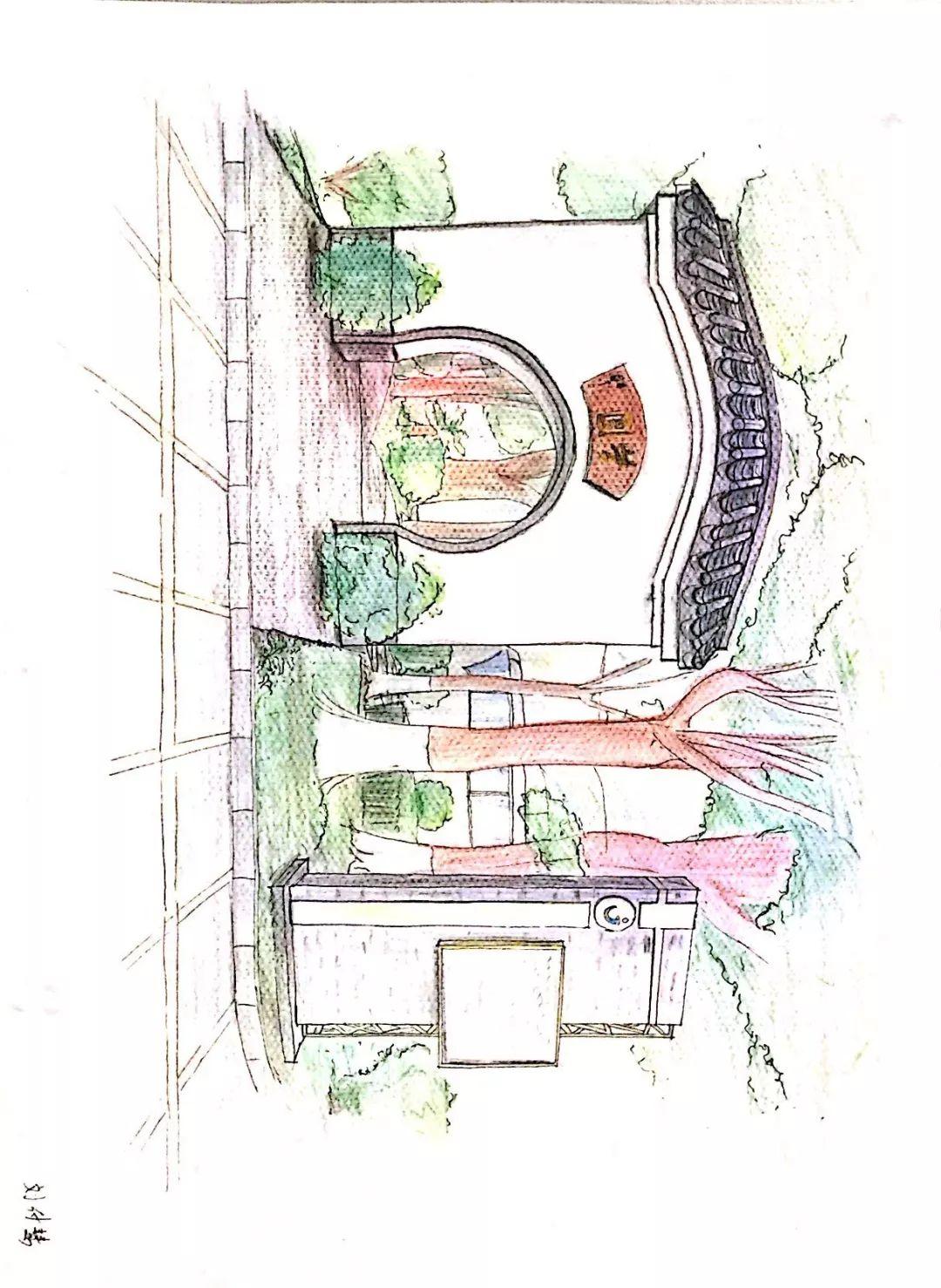 广州轻工技师学院手绘图