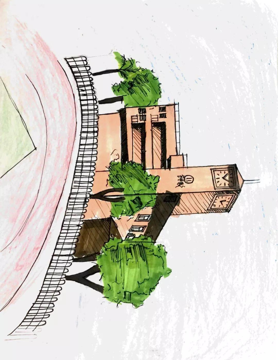 广州轻工技师学院手绘图