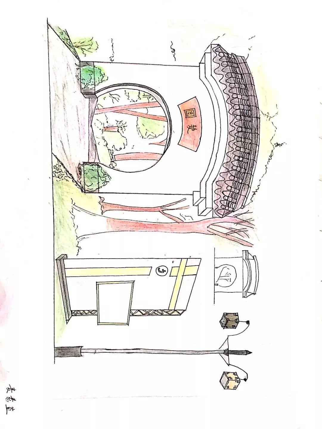 广州轻工技师学院手绘图