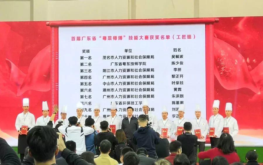 重磅！热烈祝贺我院吴毓波老师在广东省首届“粤菜师傅”技能大赛勇夺冠军！