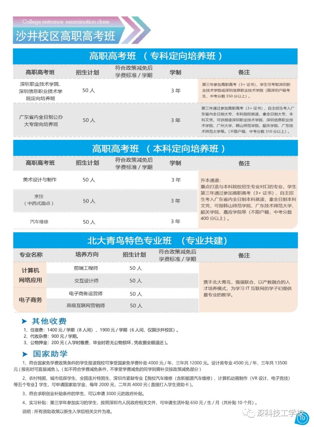 深圳市深科技工学校2021年秋季招生简章