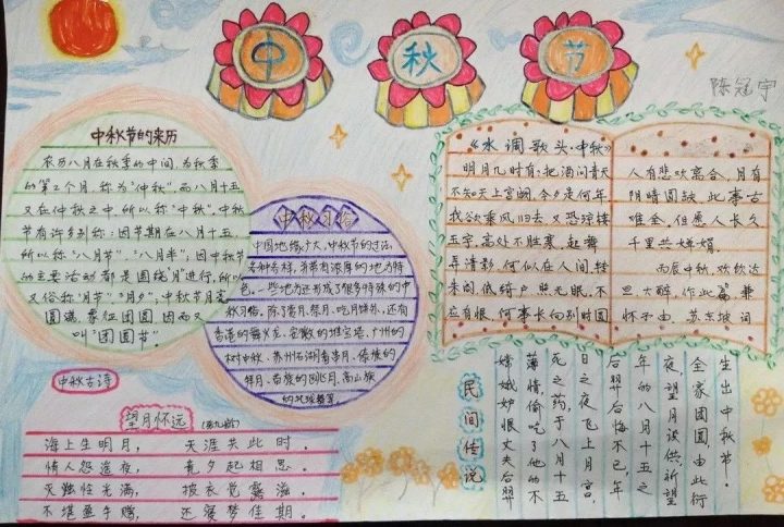 【节日】2022年中秋节精选手抄报模板+文字素材（好词好句好段好诗），为孩子收藏！-广东技校排名网