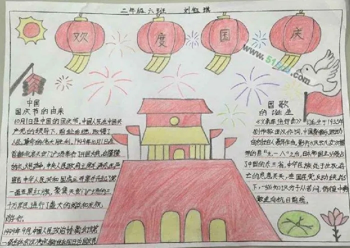 2022年最新优秀国庆节手抄报精选高清图片5张-广东技校排名网