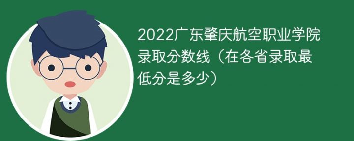 广东肇庆航空职业学院2022年最低录取分数线是多少（省内+外省）-广东技校排名网