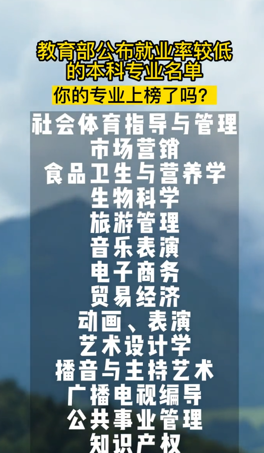 就业率较低的本科专业名单有哪些-广东技校排名网