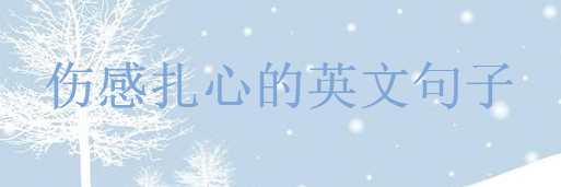 关于伤感的英文句子大盘点句句扎心,痛到心碎的英文句子-广东技校排名网