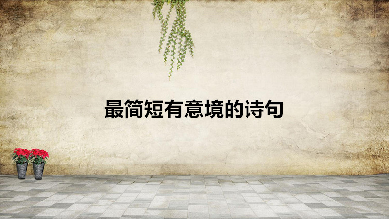 最简短有意境的诗句有哪些?那些冷门又惊艳的诗词盘点-广东技校排名网