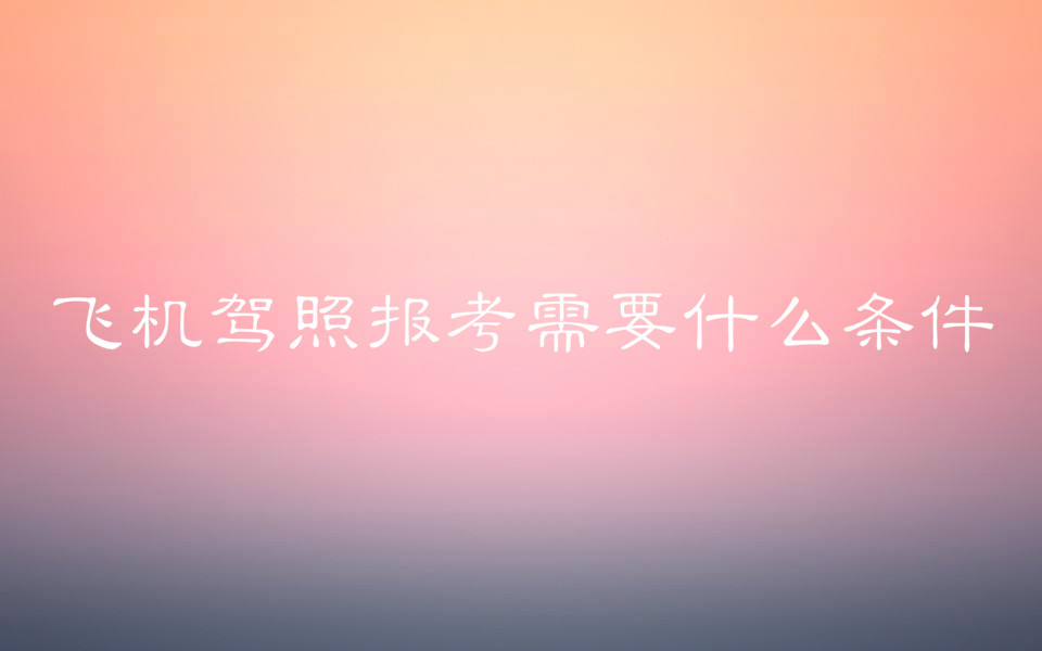 飞机驾照是什么证怎么考需要什么条件？有飞机驾照好找工作吗？-广东技校排名网