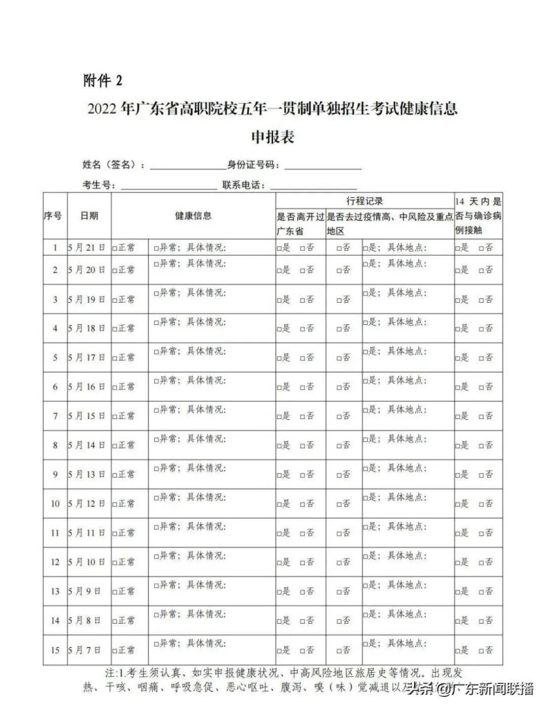 高职高考时间2022具体时间广东(附:健康方面需要的准备工作)-1 高职高考时间2022具体时间广东(附:健康方面需要的准备工作)-广东技校排名网