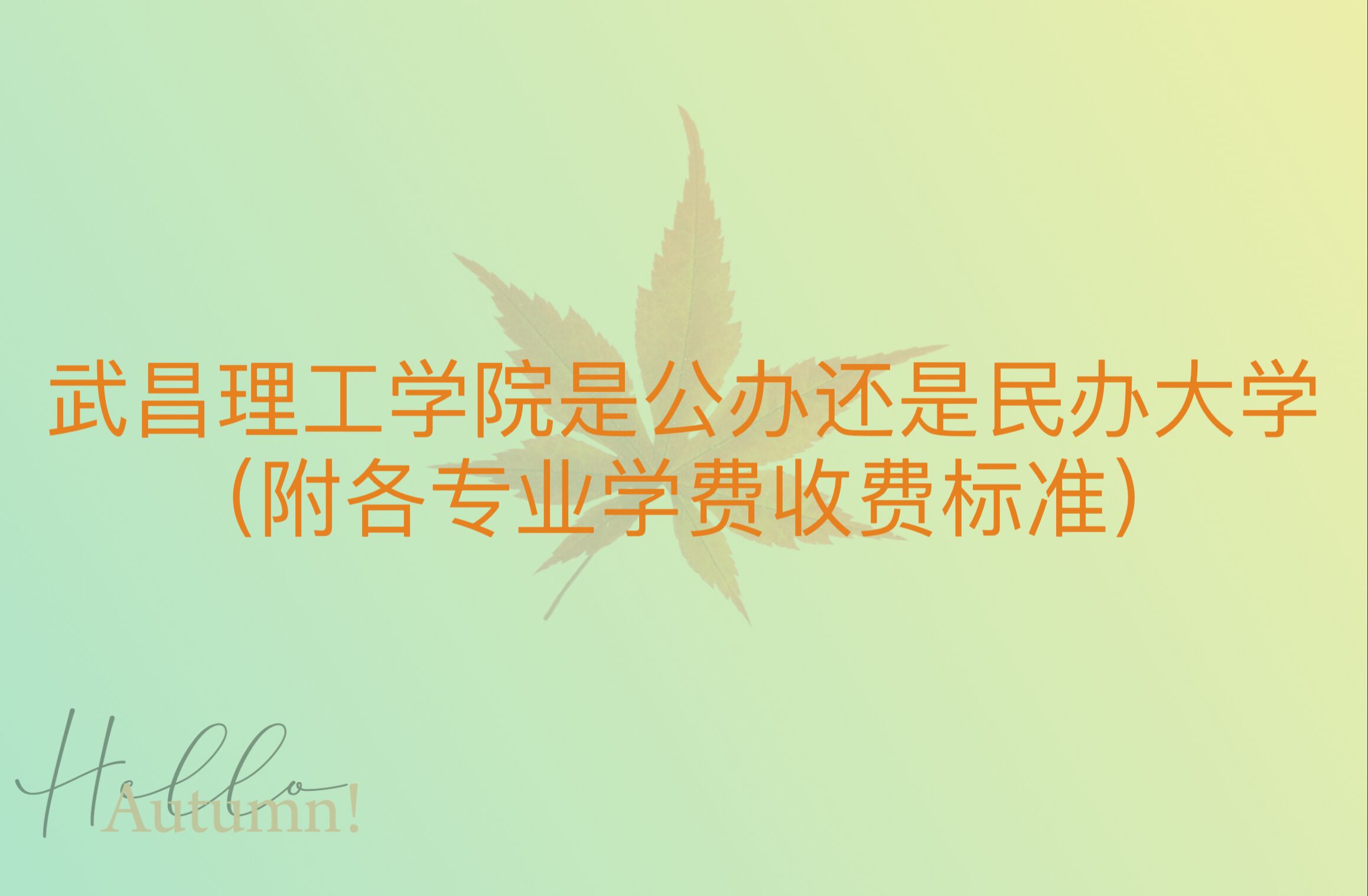 武昌理工学院是公办还是民办大学？（附各专业学费收费标准）-广东技校排名网