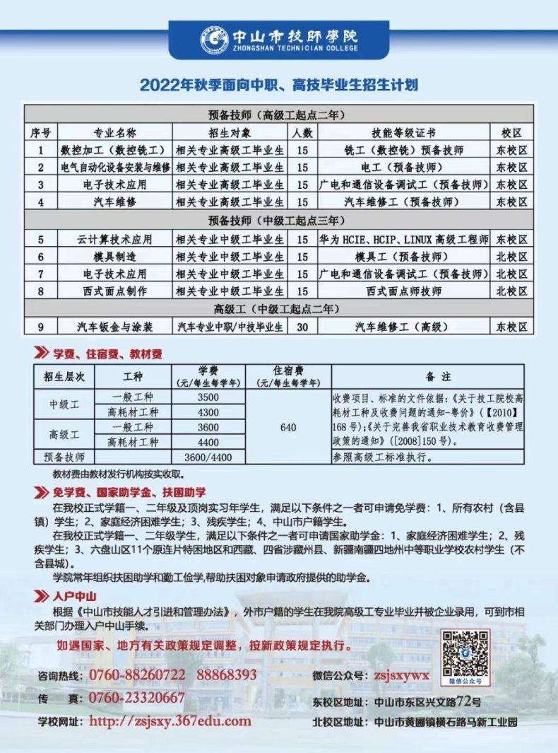 中山市技师学院怎么样（附：2022年招生计划）-1