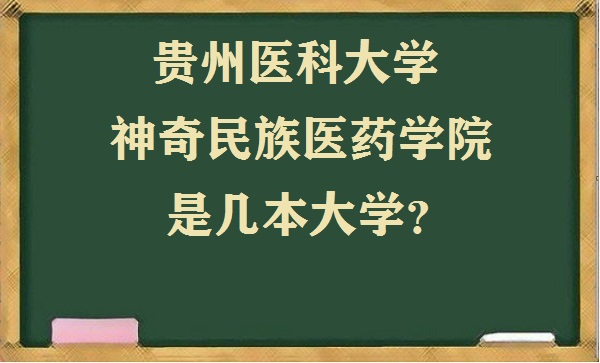 贵州医科大学神奇民族医药学院是几本?是一本还是二本大学?-广东技校排名网
