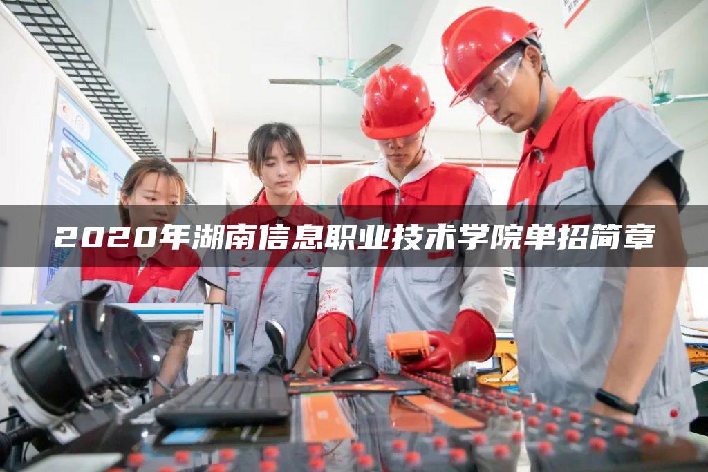2020年湖南信息职业技术学院单招简章
