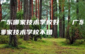 广东哪家技术学校好   广东哪家技术学校不错-广东技校排名网