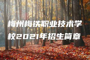 梅州梅铁职业技术学校2021年招生简章-广东技校排名网