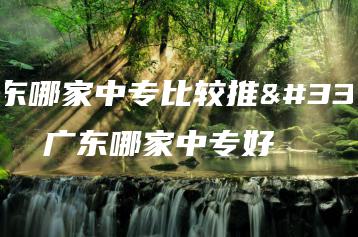广东哪家中专比较推荐  广东哪家中专好-广东技校排名网