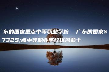 广东的国家重点中等职业学校 广东的国家重点中等职业学校排名前十-广东技校排名网
