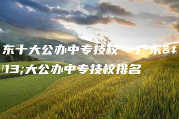 广东十大公办中专技校 广东十大公办中专技校排名-广东技校排名网