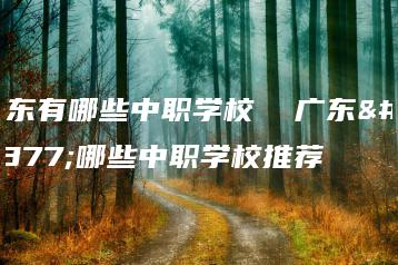广东有哪些中职学校  广东有哪些中职学校推荐-广东技校排名网