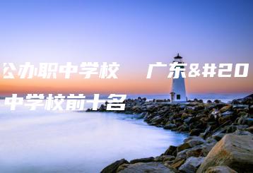 广东公办职中学校  广东公办职中学校前十名-广东技校排名网