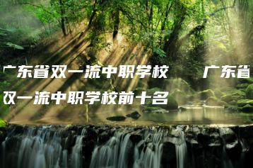 广东省双一流中职学校   广东省双一流中职学校前十名-广东技校排名网