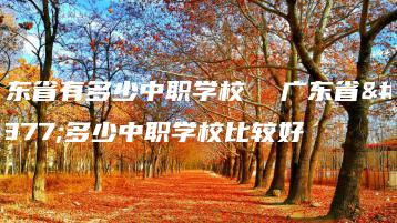 广东省有多少中职学校  广东省有多少中职学校比较好-广东技校排名网
