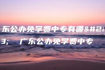 广东公办免学费中专有哪些  广东公办免学费中专-广东技校排名网