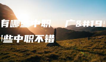 广东有哪些中职  广东有哪些中职不错-广东技校排名网