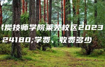 煤炭技师学院莱芜校区2023年学费、收费多少-广东技校排名网
