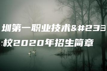深圳第一职业技术学校2020年招生简章-广东技校排名网