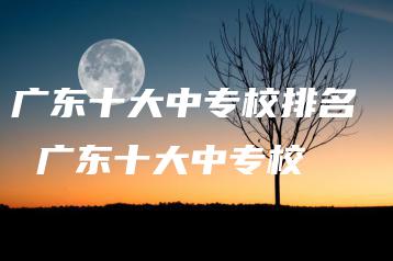 广东十大中专校排名  广东十大中专校-广东技校排名网