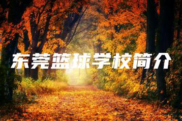 东莞篮球学校简介-广东技校排名网