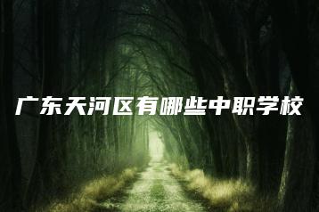 广东天河区有哪些中职学校-广东技校排名网