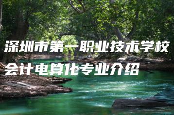 深圳市第一职业技术学校会计电算化专业介绍-广东技校排名网