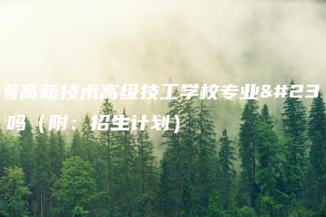 广东省高新技术高级技工学校专业学费贵吗（附：招生计划）-广东技校排名网