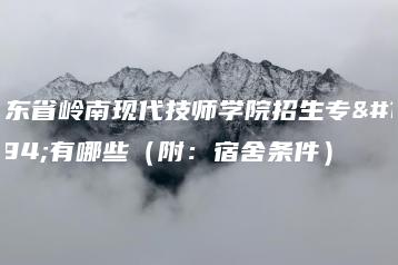 广东省岭南现代技师学院招生专业有哪些（附：宿舍条件）-广东技校排名网