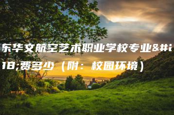 广东华文航空艺术职业学校专业学费多少（附：校园环境）-广东技校排名网