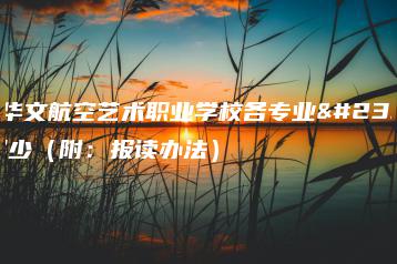 广东华文航空艺术职业学校各专业学费多少(附:报读办法)-广东技校排名网