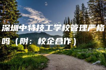 深圳中特技工学校管理严格吗（附：校企合作）-广东技校排名网