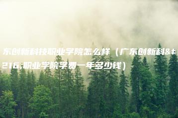 广东创新科技职业学院怎么样（广东创新科技职业学院学费一年多少钱）-广东技校排名网