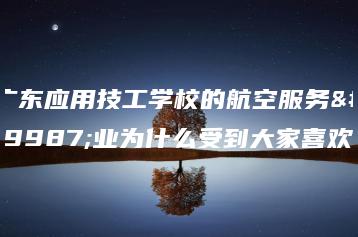 广东应用技工学校的航空服务专业为什么受到大家喜欢-广东技校排名网