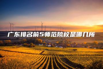 广东排名前5师范院校是哪几所-广东技校排名网
