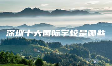 深圳十大国际学校是哪些-广东技校排名网