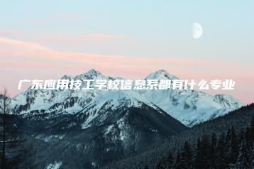 广东应用技工学校信息系都有什么专业-广东技校排名网