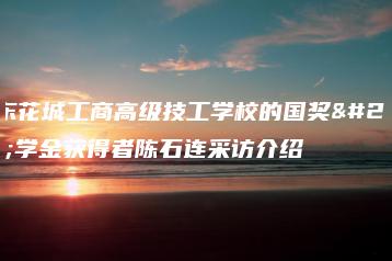 广东花城工商高级技工学校的国奖奖学金获得者陈石连采访介绍-广东技校排名网