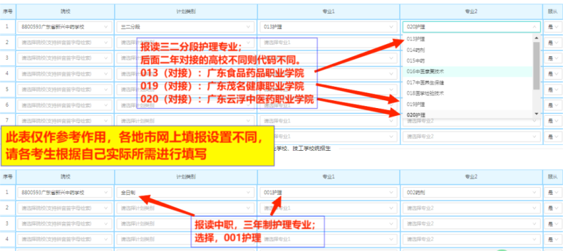 广东省新兴中药学校2023年招生志愿填报指引-1