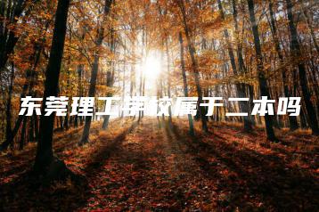 东莞理工学校属于二本吗-广东技校排名网