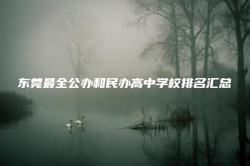 东莞最全公办和民办高中学校排名汇总-广东技校排名网